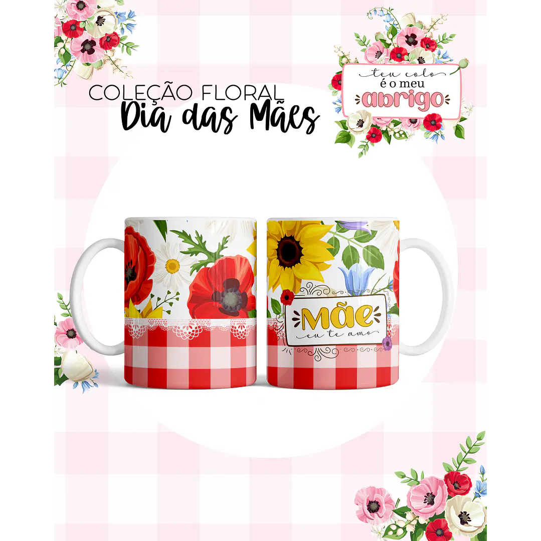 Kit Digital Floral Dia das Mães Arquivos em Png  4