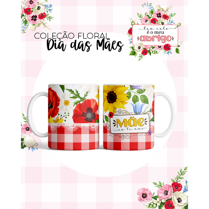 Kit Digital Floral Dia das Mães Arquivos em Png  4
