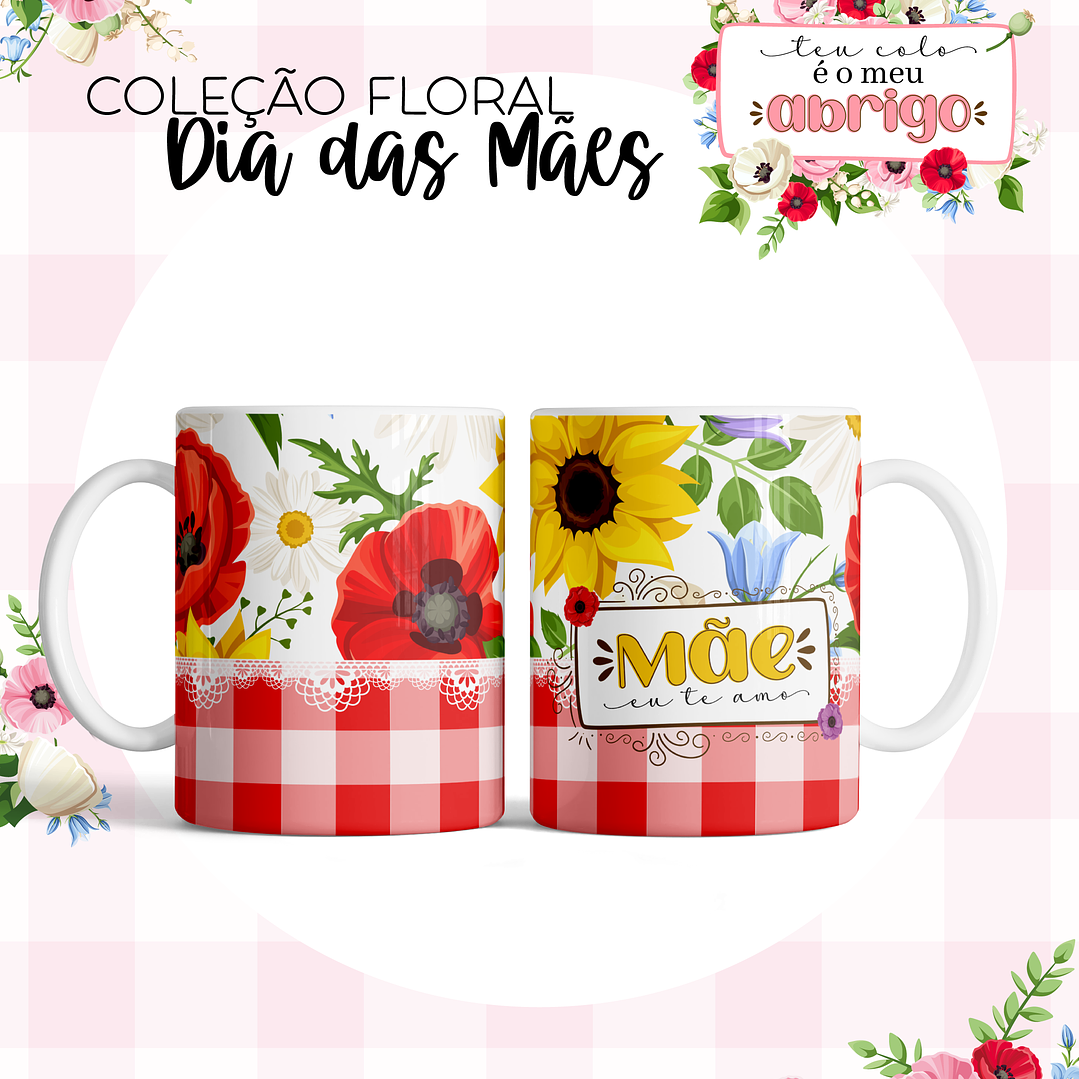 Kit Digital Floral Dia das Mães Arquivos em Png  4