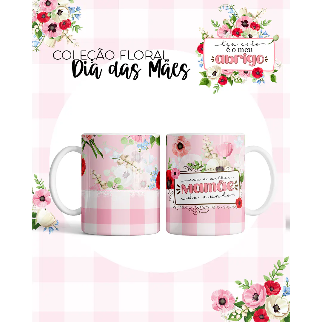 Kit Digital Floral Dia das Mães Arquivos em Png  5