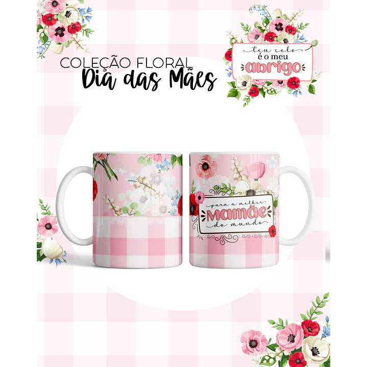 Kit Digital Floral Dia das Mães Arquivos em Png  5