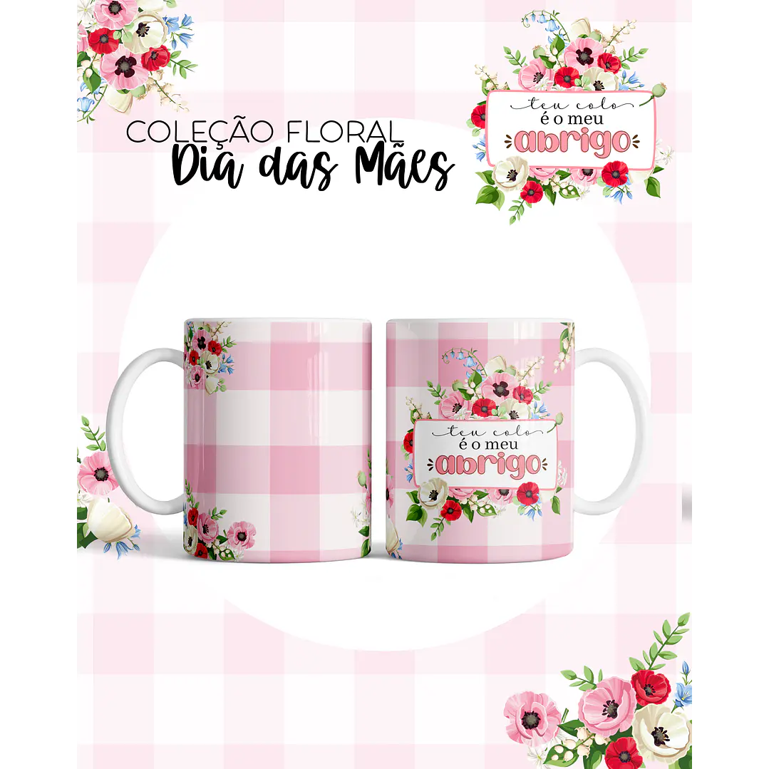 Kit Digital Floral Dia das Mães Arquivos em Png  6
