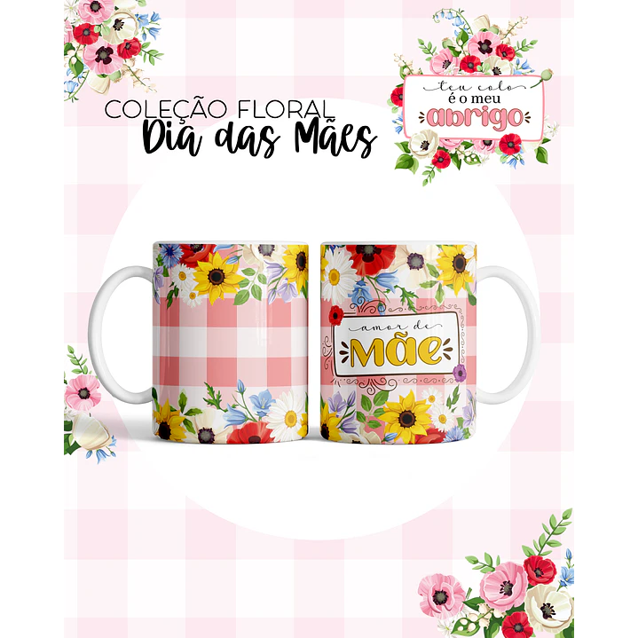 Kit Digital Floral Dia das Mães Arquivos em Png  7