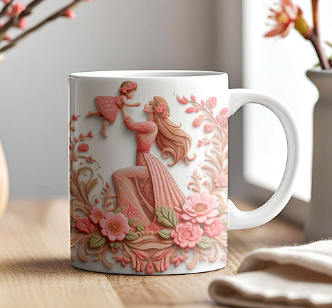10 Artes Caneca Dia das Mães 3D Arquivo em Jpg