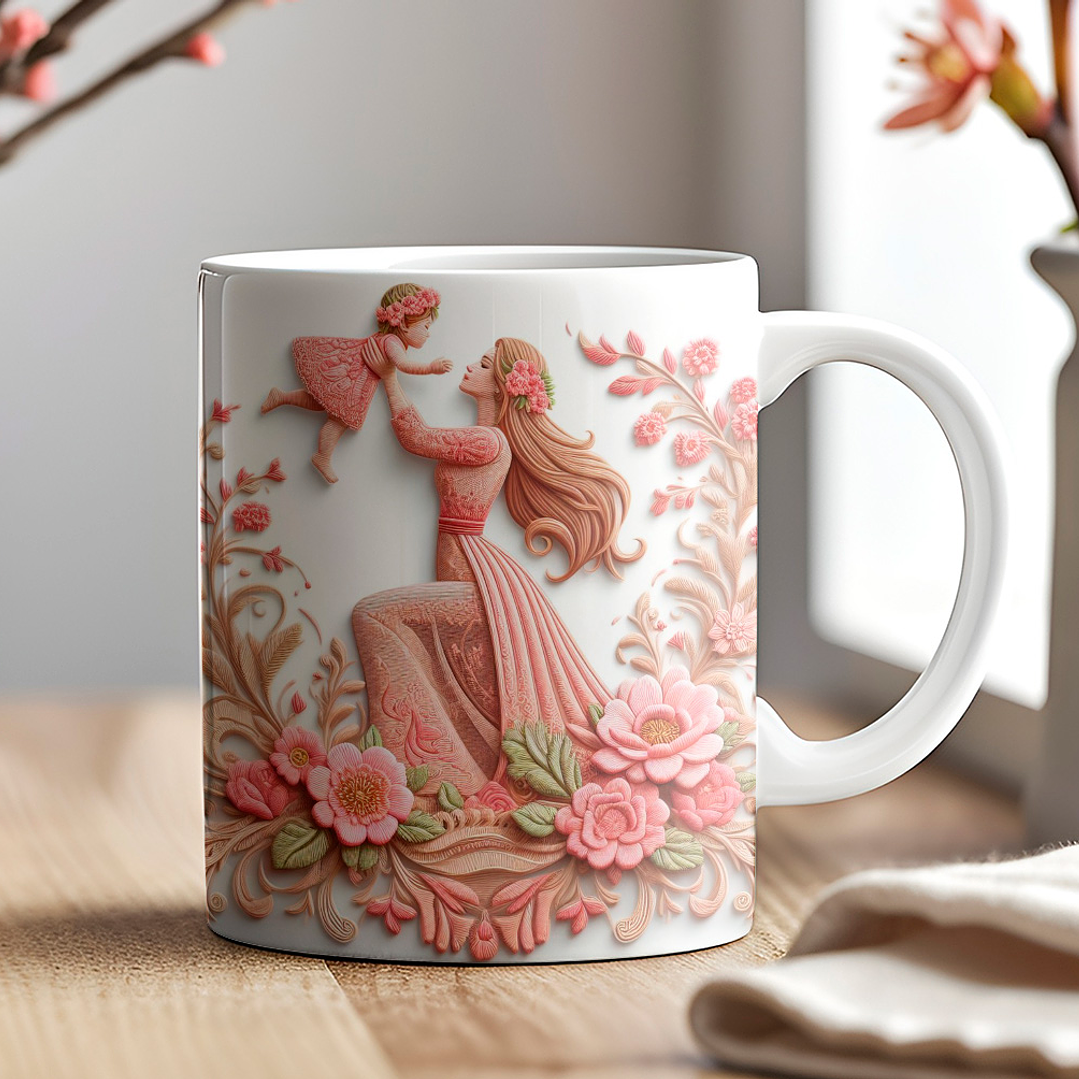 10 Artes Caneca Dia das Mães 3D Arquivo em Jpg 1