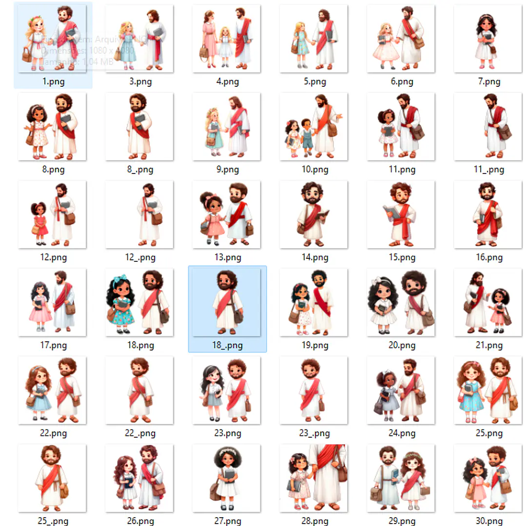 Kit Digital Infantil Jesus Jw Arquivo em Png  2