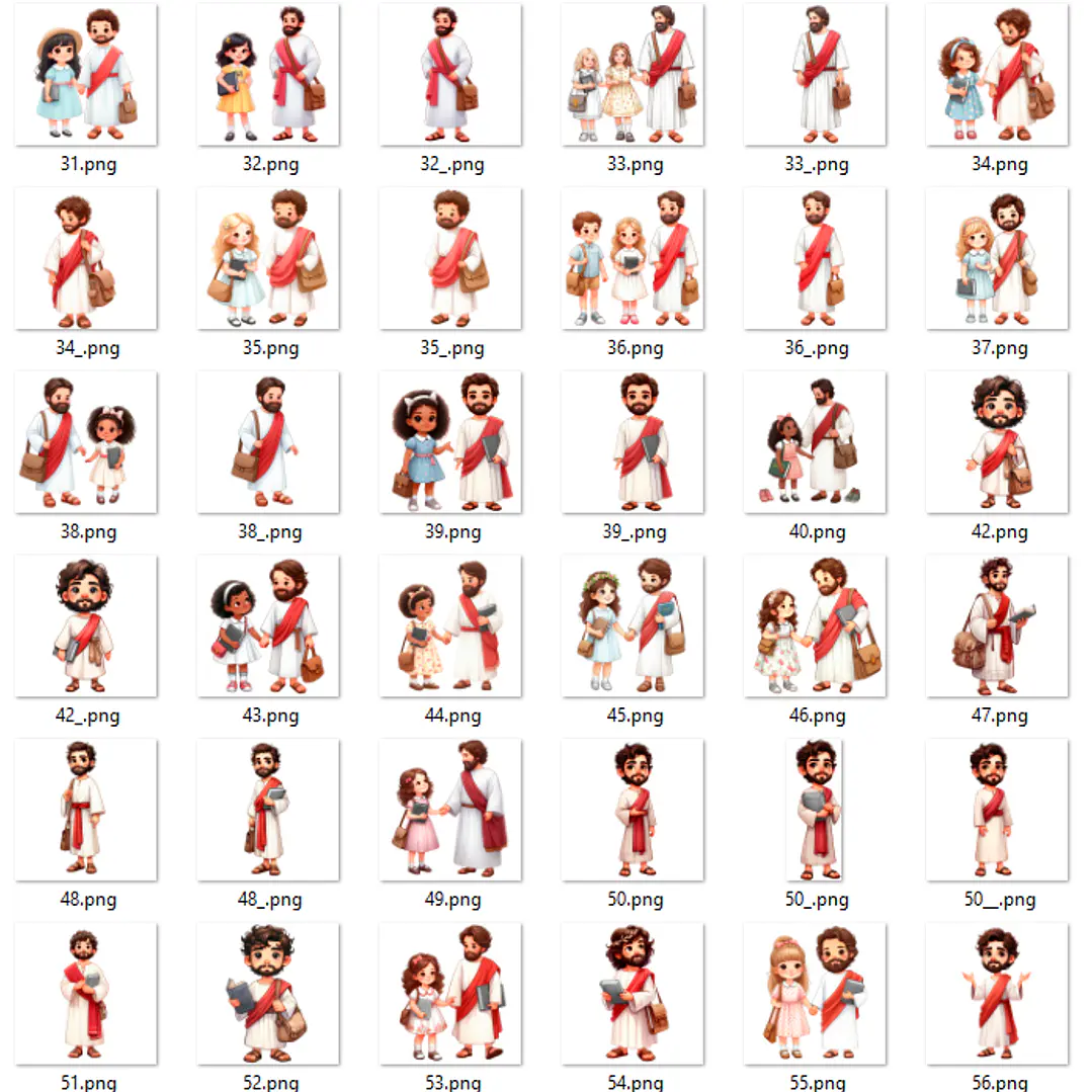 Kit Digital Infantil Jesus Jw Arquivo em Png  3