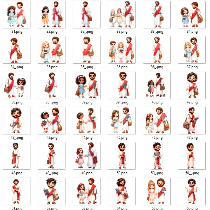 Kit Digital Infantil Jesus Jw Arquivo em Png  3