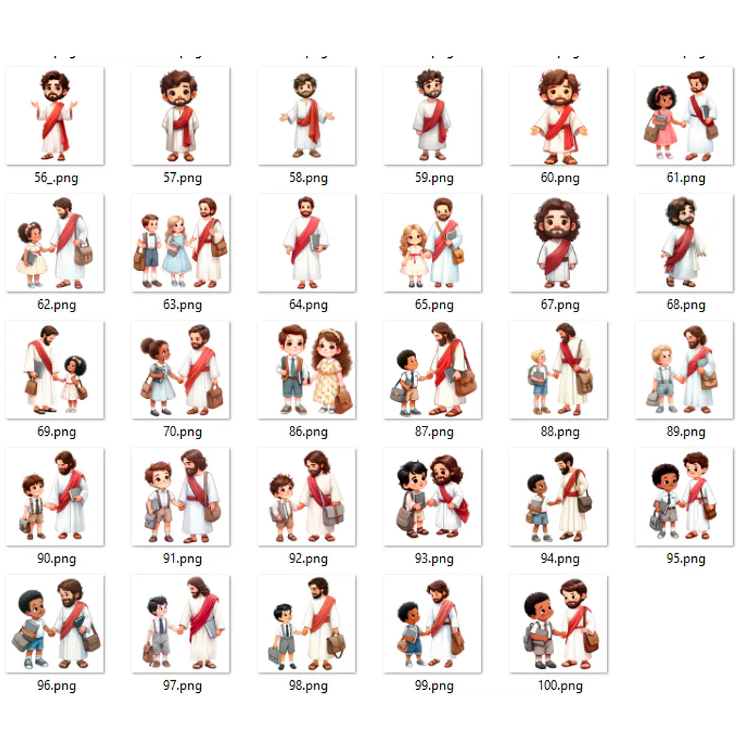 Kit Digital Infantil Jesus Jw Arquivo em Png  5