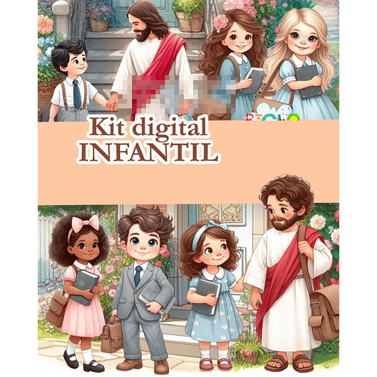 Kit Digital Infantil Jesus Jw Arquivo em Png 