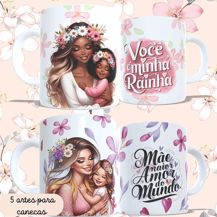 5 Artes para Caneca Dia das Mães Arquivo em Jpg 2