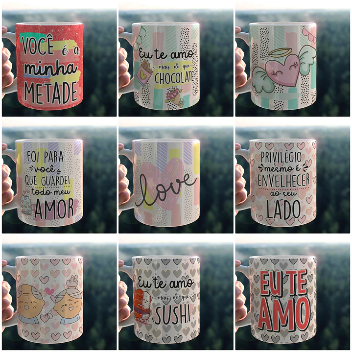 10 Artes para Caneca Dia dos Namorados Arquivo em Jpg  1