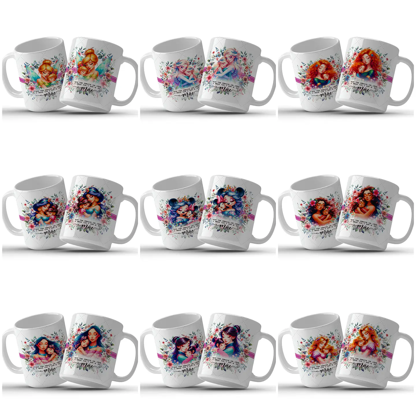 44 Artes para Caneca Princesas Dia das Mães Arquivo em Jpg   2