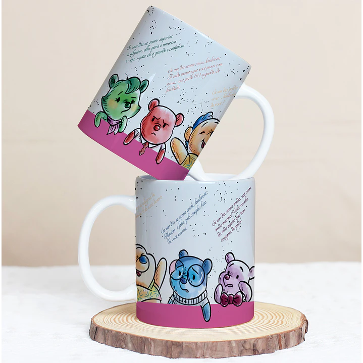 Arte Caneca Pooh Divertidamente Arquivo Editável 1