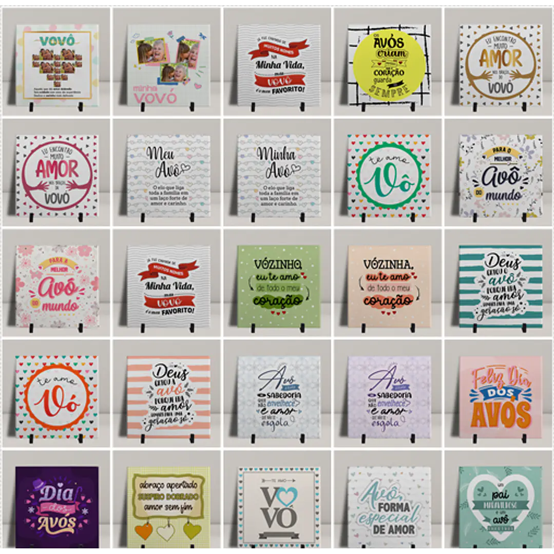 141 Artes para Caneca e Azulejo Dia dos Avós Arquivos Editável + Jpg 2