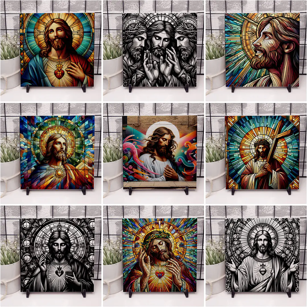 27 Artes para Azulejo Religioso Jesus Católico Arquivos em Jpg  1