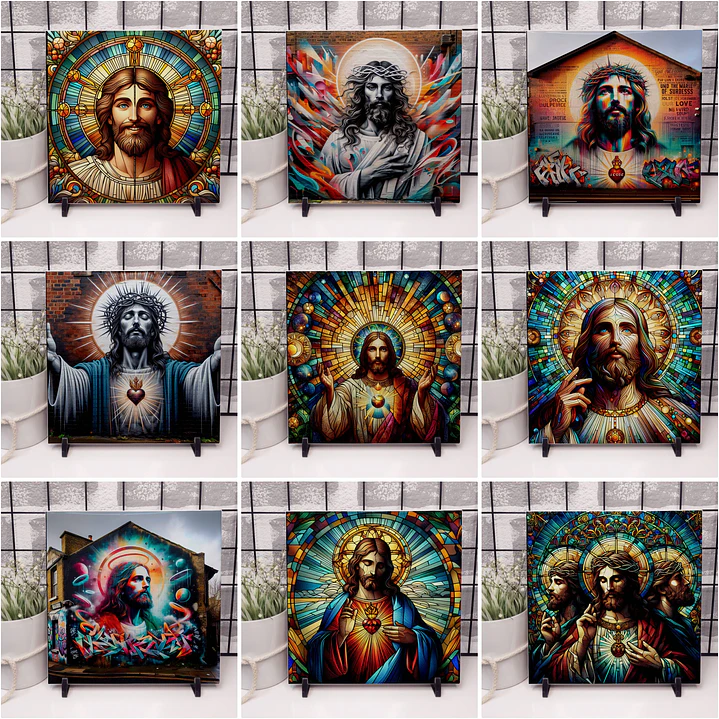 27 Artes para Azulejo Religioso Jesus Católico Arquivos em Jpg  2