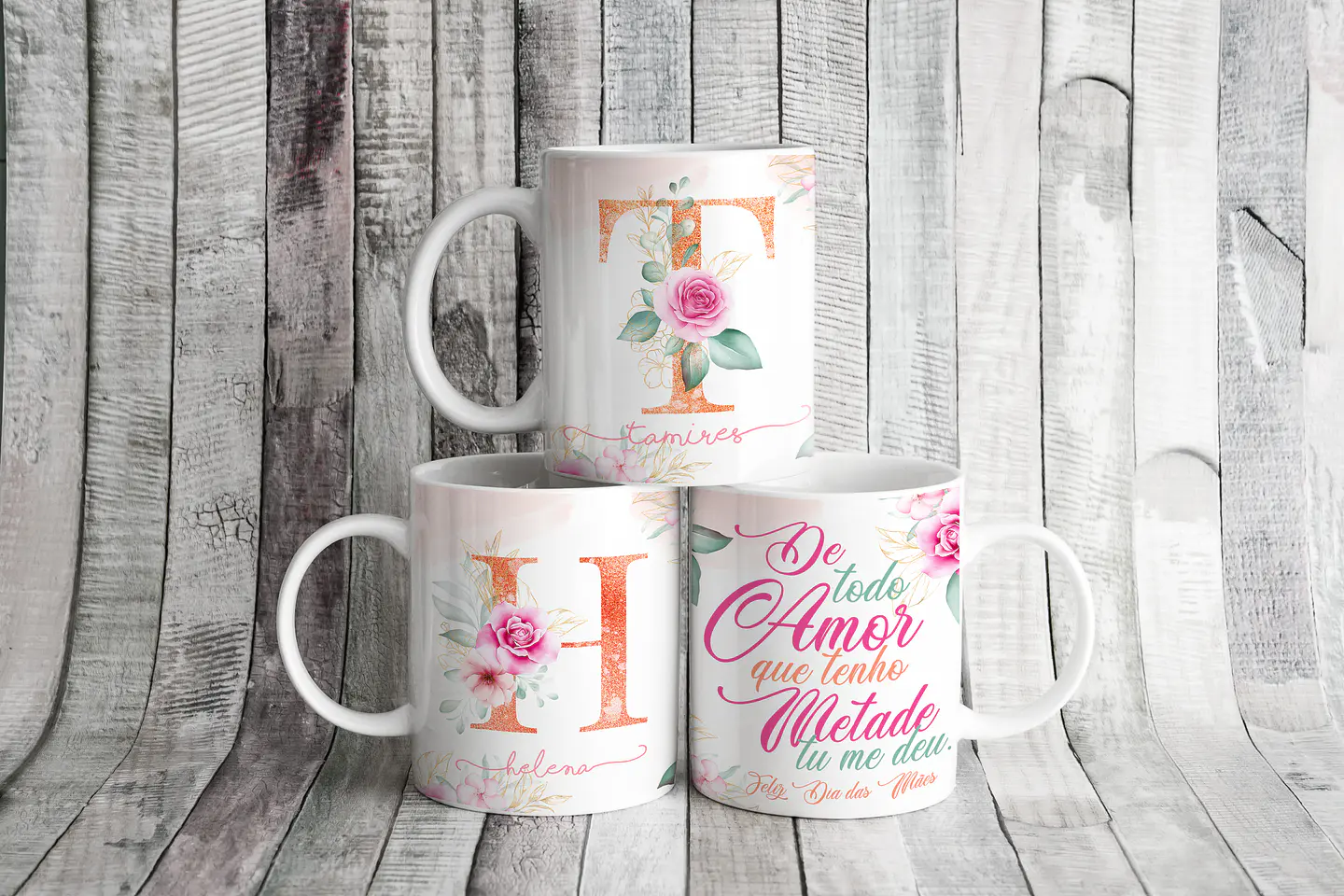 25 Artes para Caneca Alfabeto Floral Dia das Mães Arquivos em Jpg 1