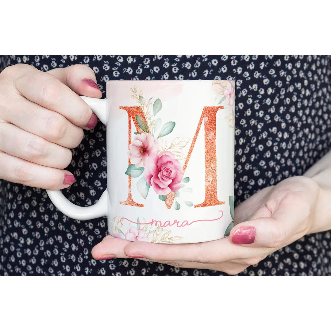 25 Artes para Caneca Alfabeto Floral Dia das Mães Arquivos em Jpg 2
