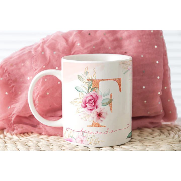 25 Artes para Caneca Alfabeto Floral Dia das Mães Arquivos em Jpg 4