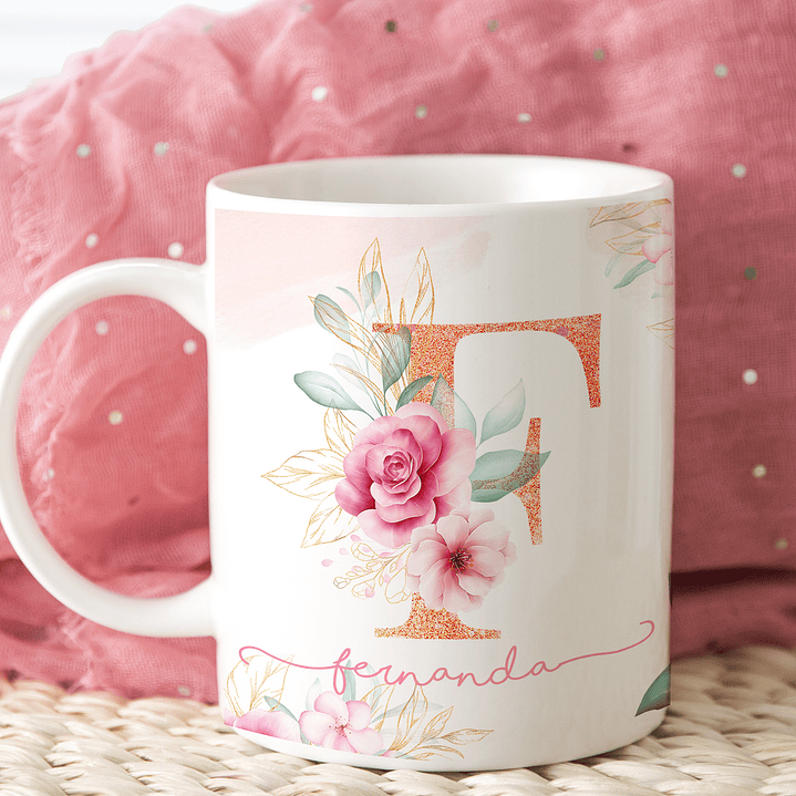 25 Artes para Caneca Alfabeto Floral Dia das Mães Arquivos em Jpg 4