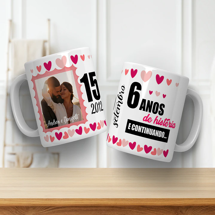 9 Artes para Caneca Casal Dia dos Namorados Arquivos Editáveis  2