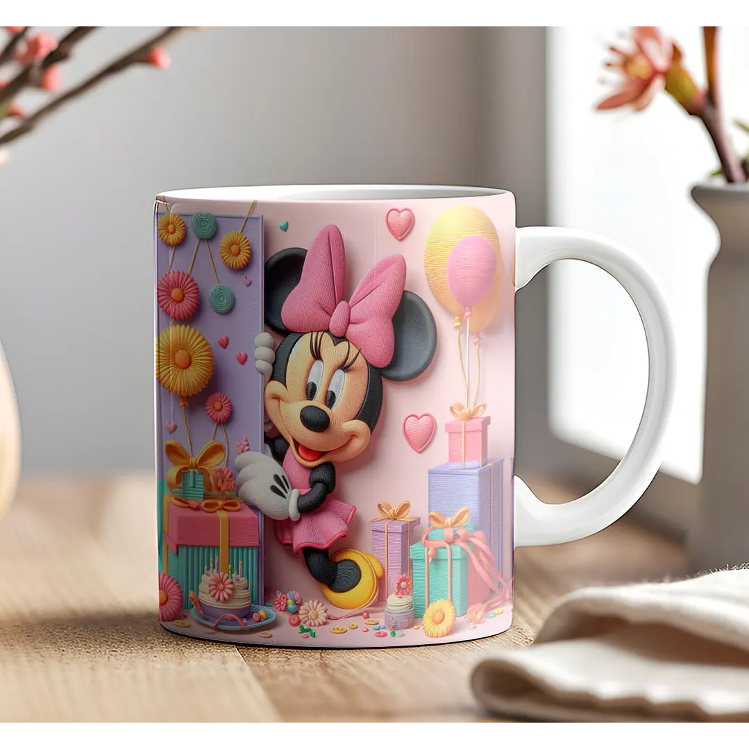 9 Artes para Caneca Aniversário Disney 3d Arquivos em Jpg 4