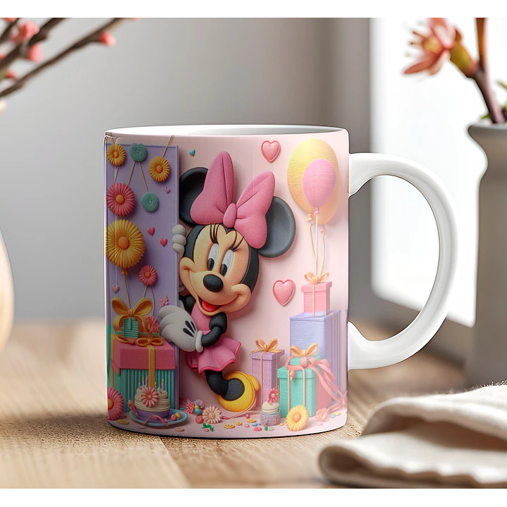 9 Artes para Caneca Aniversário Disney 3d Arquivos em Jpg 4