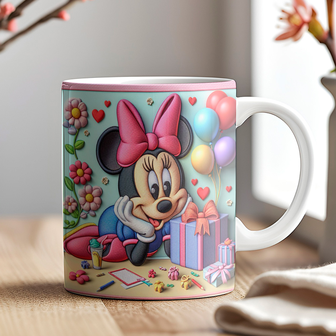 9 Artes para Caneca Aniversário Disney 3d Arquivos em Jpg 5