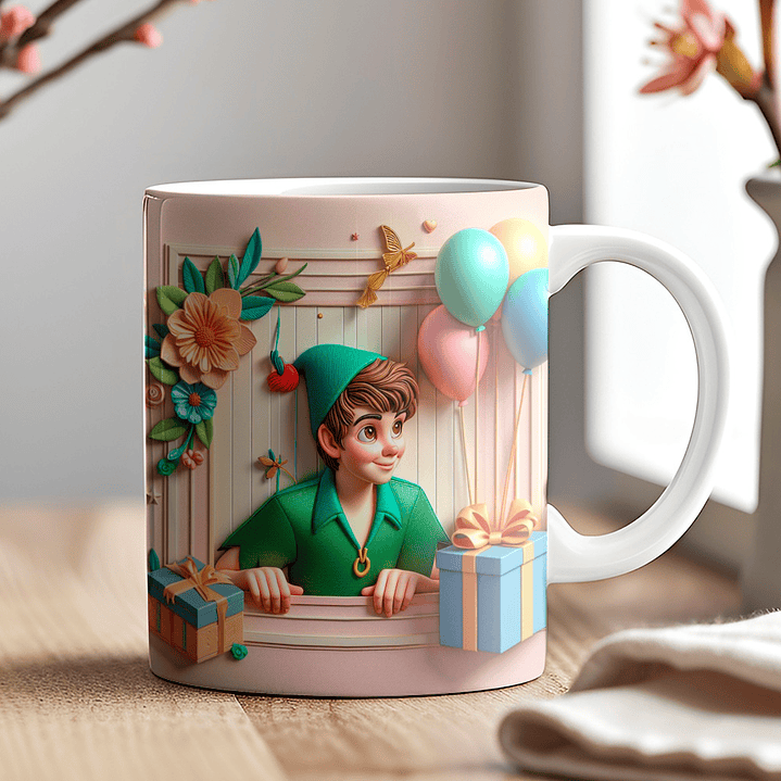 9 Artes para Caneca Aniversário Disney 3d Arquivos em Jpg 7