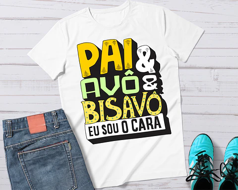 9 Artes para Camisa Pai Avô e Bisavô Arquivos Editável + Jpg