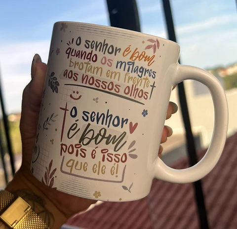 8 Artes para Caneca O senhor é bom quando os milagres brotam em frente aos nossos olhos Arquivos em Jpg