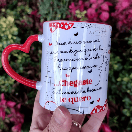 Arte Caneca Quem diria que você viria sem dizer que vinha, porque nunca é tarde Arquivo Editável