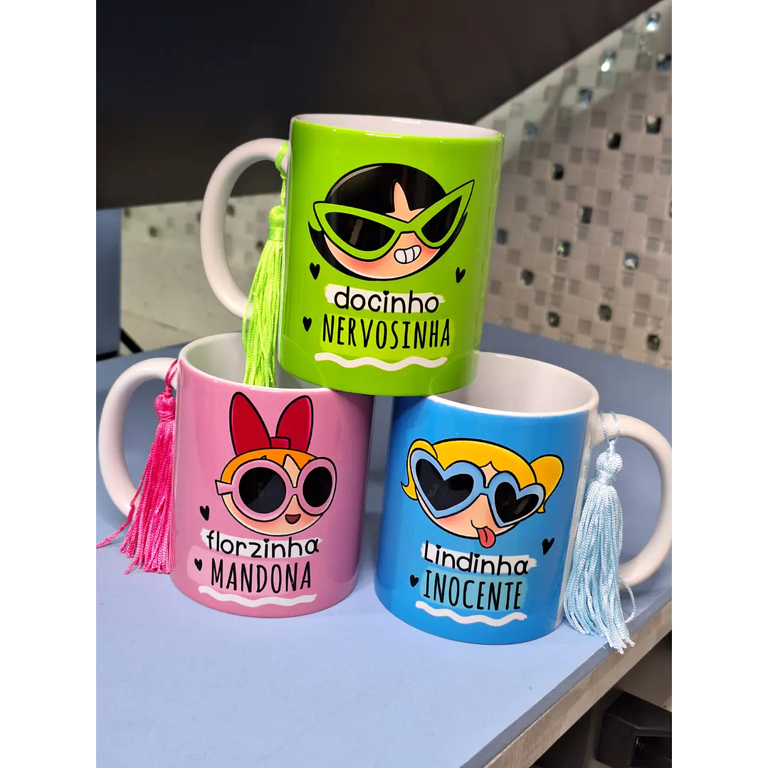 4 Artes Caneca Meninas Super Poderosas Arquivos em Jpg 1