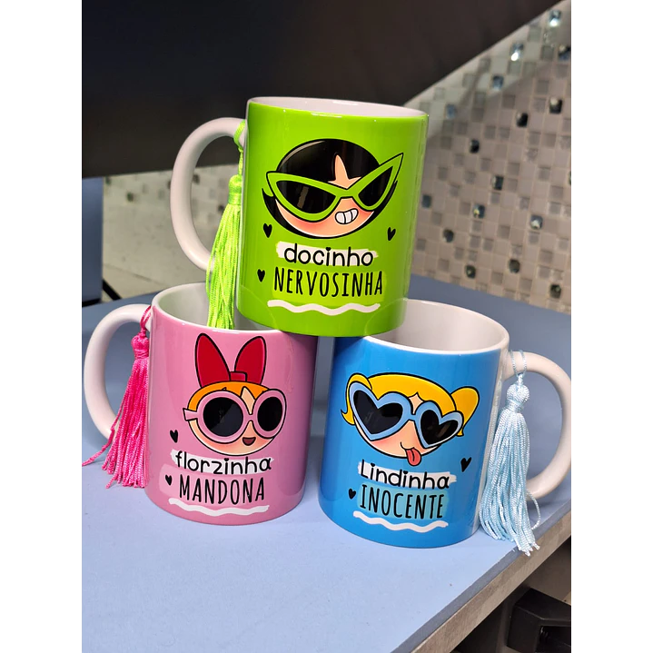4 Artes Caneca Meninas Super Poderosas Arquivos em Jpg 1