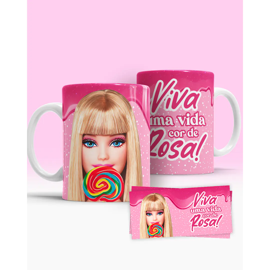 6 Artes Caneca Barbie Arquivos Editável 3
