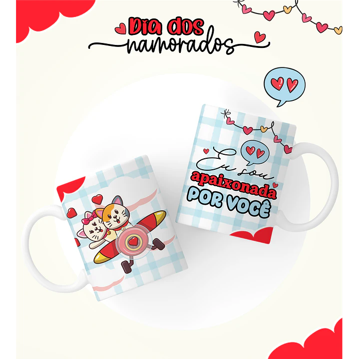 6 Artes Caneca Dia dos Namorados Arquivos Editável  1