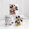 6 Artes Caneca e Camisa Dia dos Namorados Mickey e Minnie Arquivos Editável 