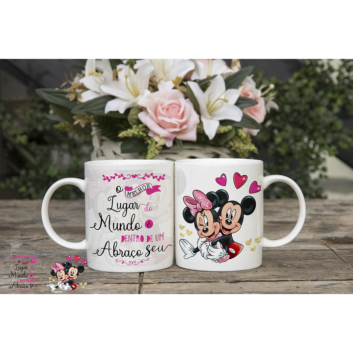 6 Artes Caneca e Camisa Dia dos Namorados Mickey e Minnie Arquivos Editável  6