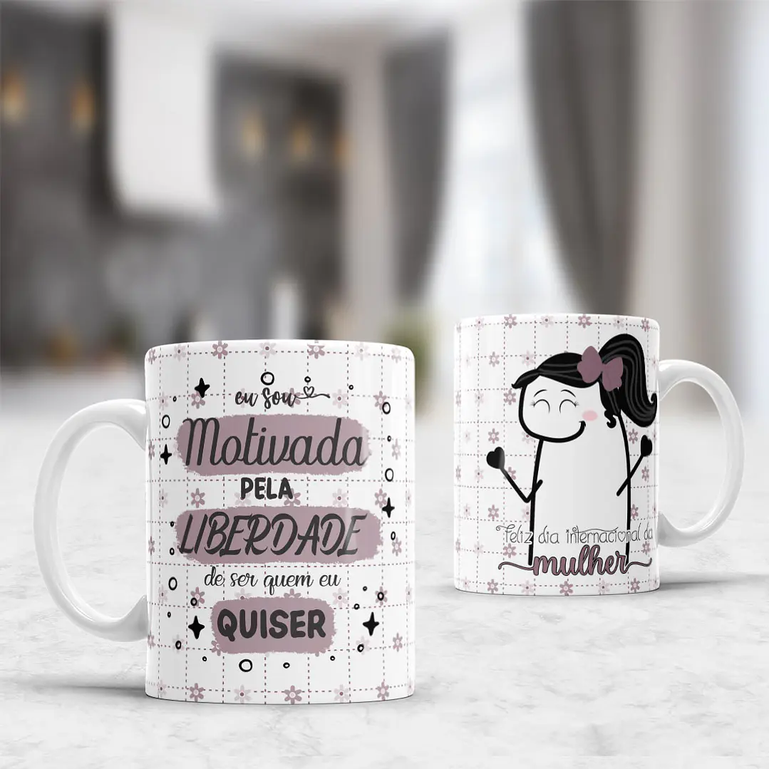 8 Artes Caneca Flork Dia das Mulheres Arquivos Editável  3