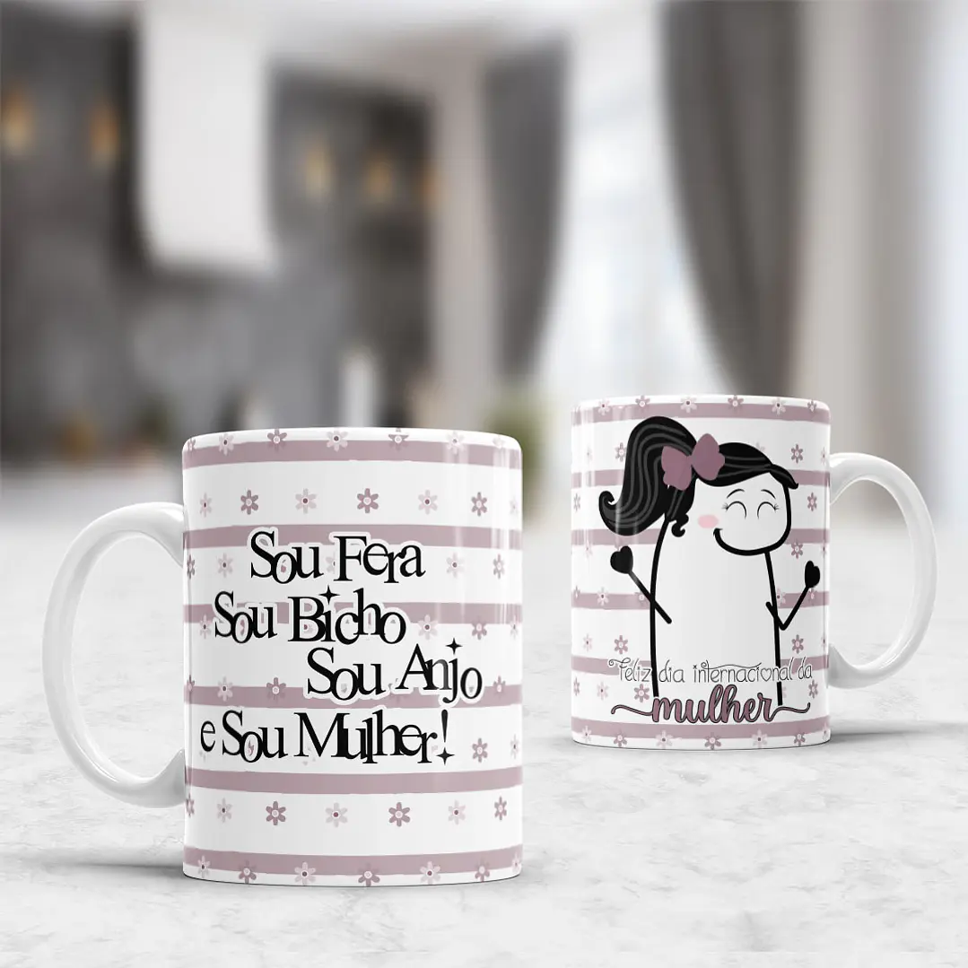 8 Artes Caneca Flork Dia das Mulheres Arquivos Editável  4
