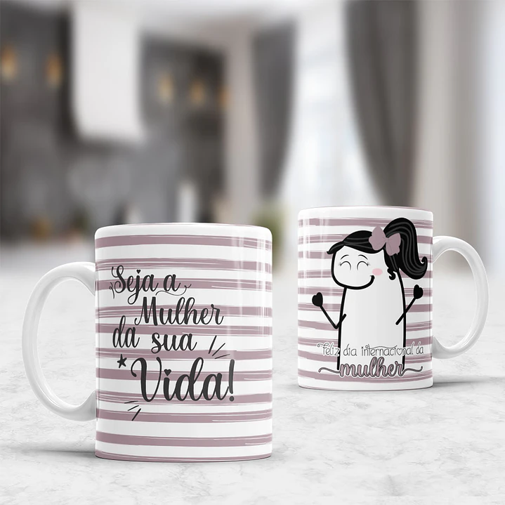 8 Artes Caneca Flork Dia das Mulheres Arquivos Editável  5