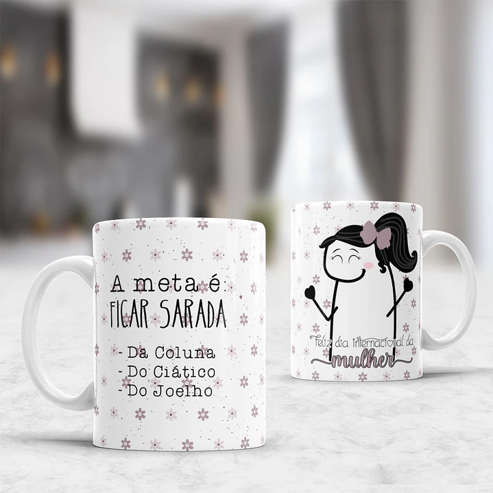 8 Artes Caneca Flork Dia das Mulheres Arquivos Editável  8