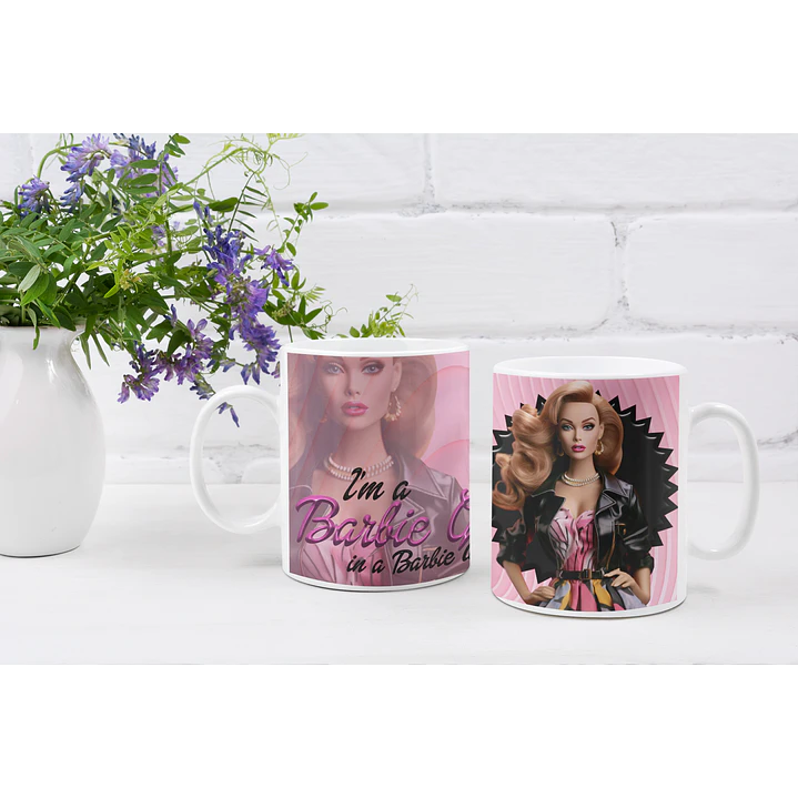10 Artes Caneca Barbie Arquivos Editável  2