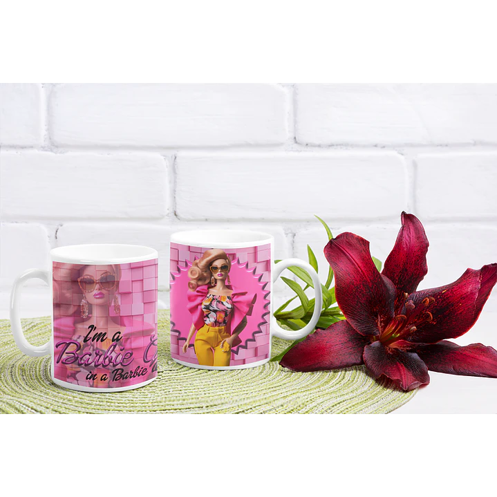 10 Artes Caneca Barbie Arquivos Editável  5