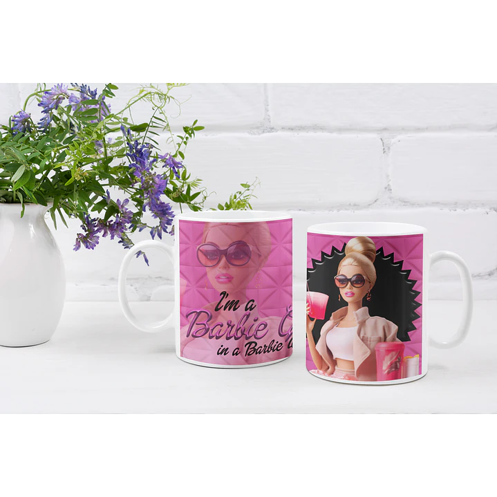 10 Artes Caneca Barbie Arquivos Editável  9