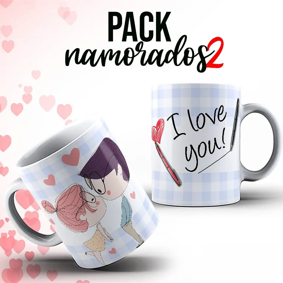 10 Artes Caneca Dia dos Namorados Arquivos Editável  10