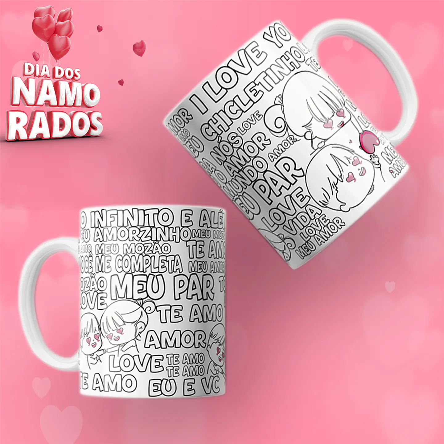 10 Artes Caneca Dia dos Namorados Arquivos em Jpg 11