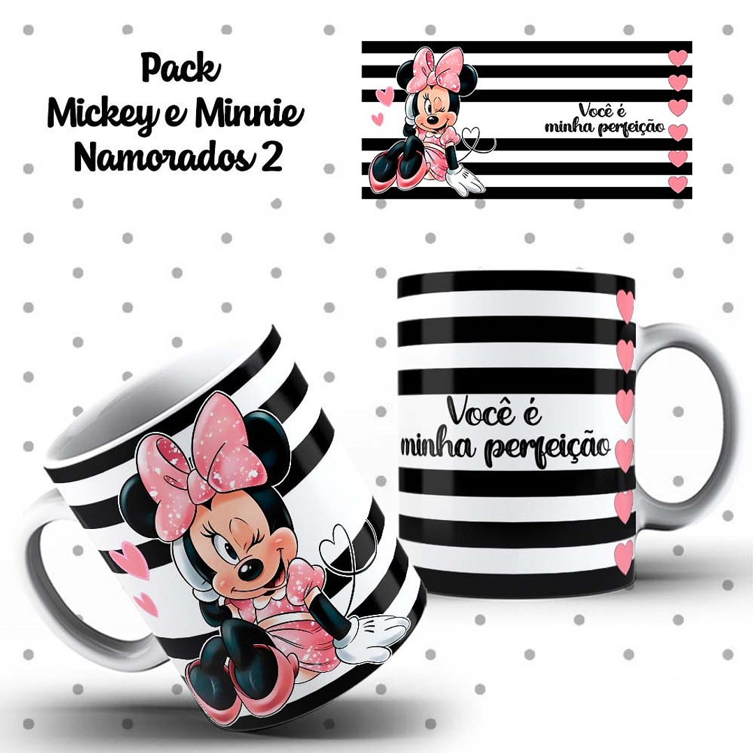 10 Artes Caneca Dia dos Namorados Mickey e Minnie Arquivos Editáveis 6