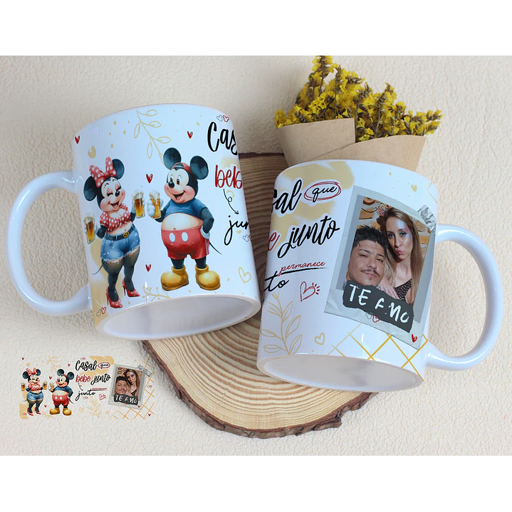 15 Artes Caneca Dia dos Namorados Casal que bebe Junto Arquivos Editável 11